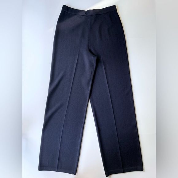 St. John Collection Navy Knit Trousers Size 8 - Picture 1 of 11